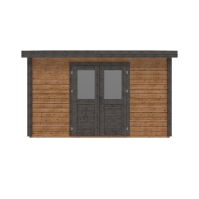 Abri de jardin en bois Freya 4.09x3.09m - 12.64m2 - Ep. 28mm - Traité 2
