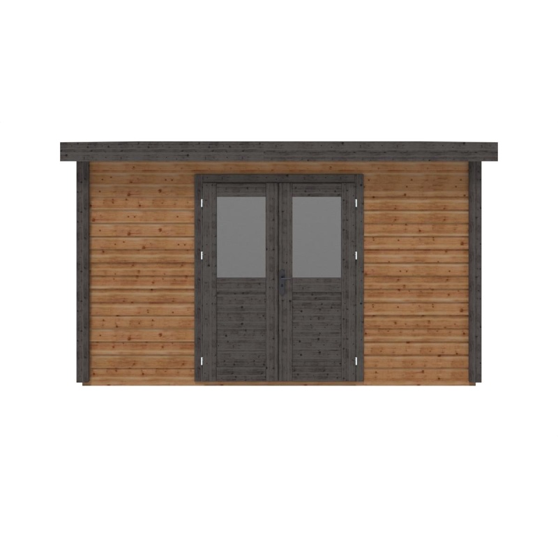 Abri de jardin en bois Freya 4.09x3.09m - 12.64m2 - Ep. 28mm - Traité
