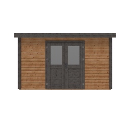 Abri de jardin en bois Freya 4.09x3.09m - 12.64m2 - Ep. 28mm - Traité
