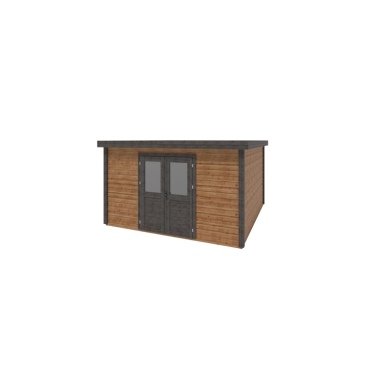 Abri de jardin en bois Freya 4.09x4.09m - 16.73m2 - Ep. 28mm - Traité