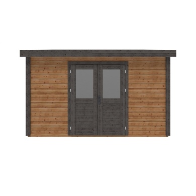 Abri de jardin en bois Freya 4.09x4.09m - 16.73m2 - Ep. 28mm - Traité 2