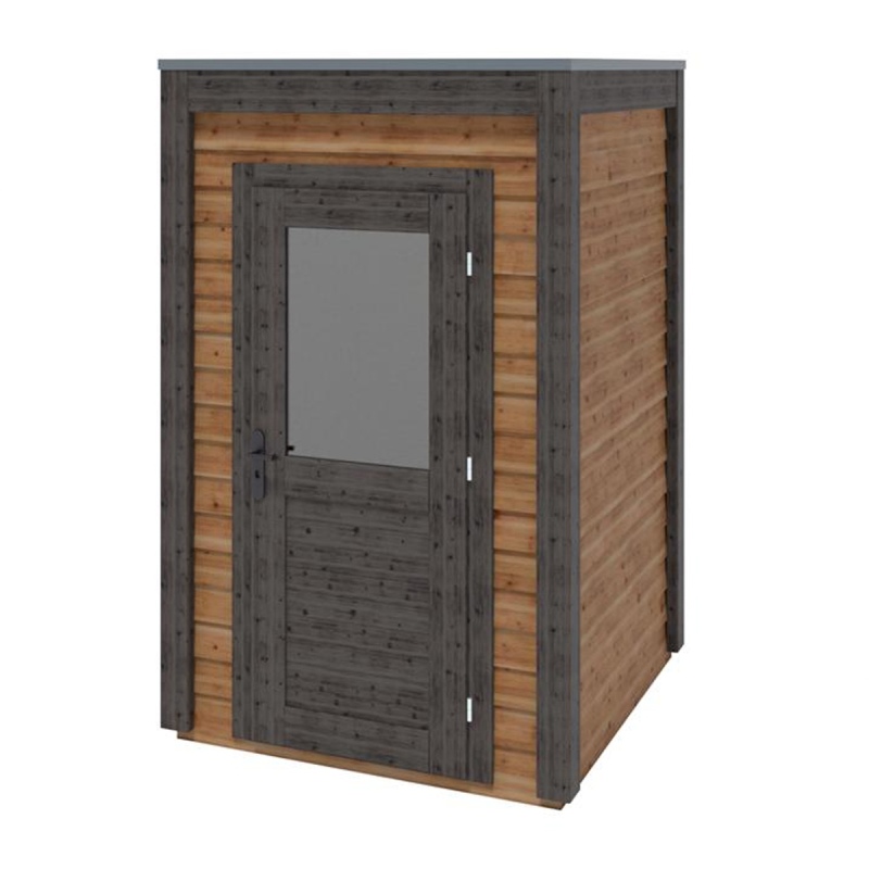 Abri de jardin en bois Veya 1.59x1.59m - 2.53m2 - Ep. 28mm - Traité