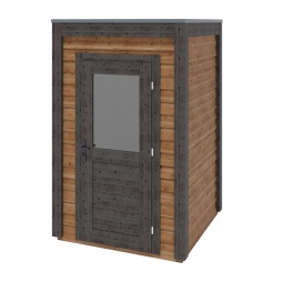 Abri de jardin en bois Veya 1.59x1.59m - 2.53m2 - Ep. 28mm - Traité