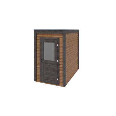 Abri de jardin en bois Veya 1.59x2.59m - 4.12m2 - Ep. 28mm - Traité