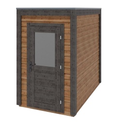 Abri de jardin en bois Veya 1.59x2.59m - 4.12m2 - Ep. 28mm - Traité