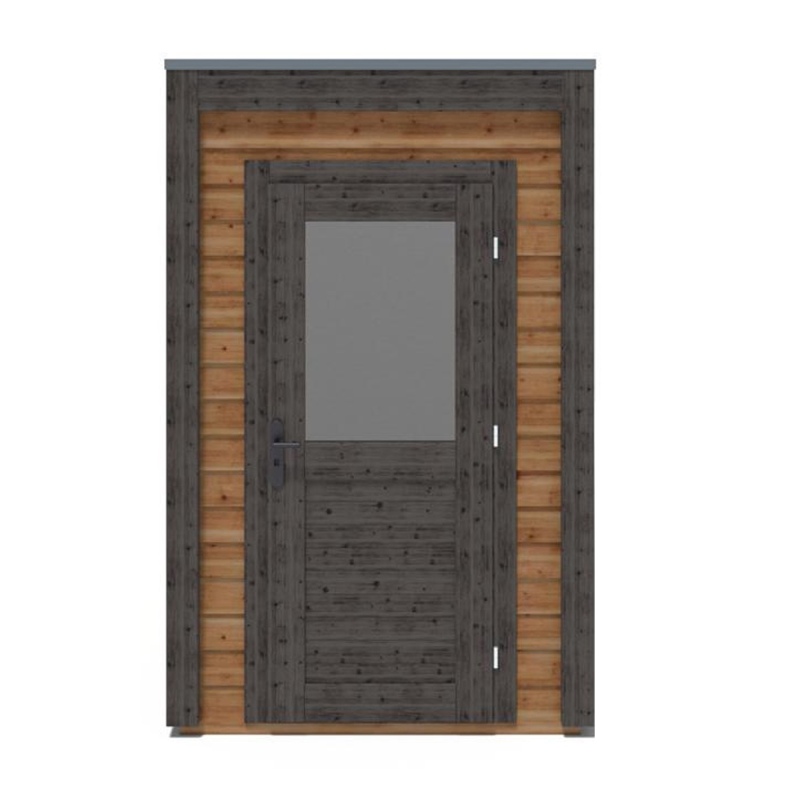 Abri de jardin en bois Veya 1.59x3.09m - 4.91m2 - Ep. 28mm - Traité