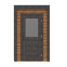 Abri de jardin en bois Veya 1.59x3.09m - 4.91m2 - Ep. 28mm - Traité