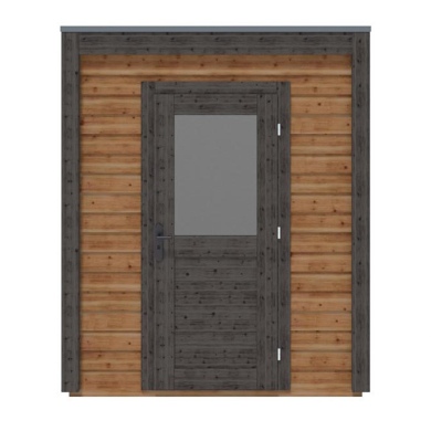 Abri de jardin en bois Luma 2.09x2.09m - 4.37m2 - Ep. 28mm - Traité 2