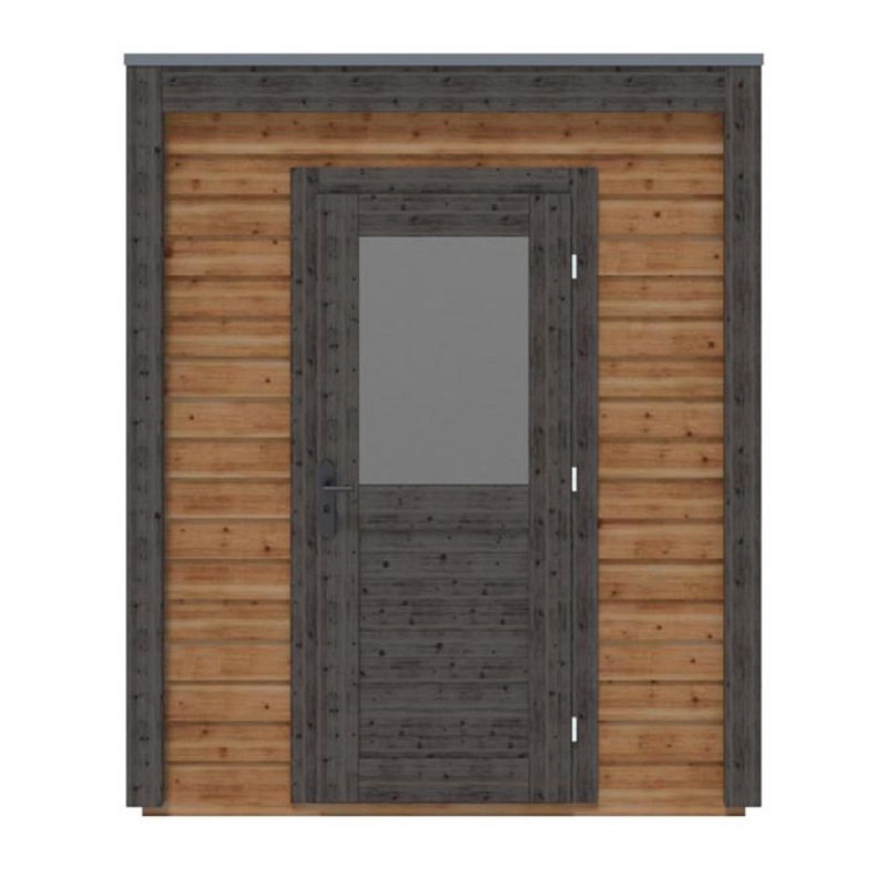 Abri de jardin en bois Luma 2.09x2.09m - 4.37m2 - Ep. 28mm - Traité