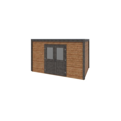 Abri de jardin en bois Nova 4.09x2.59m - 10.59m2 - Ep. 28mm - Traité