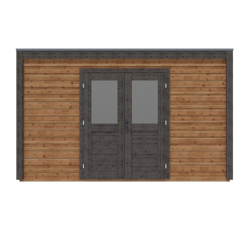 Abri de jardin en bois Nova 4.09x2.59m - 10.59m2 - Ep. 28mm - Traité