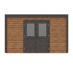 Abri de jardin en bois Nova 4.09x2.59m - 10.59m2 - Ep. 28mm - Traité