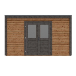 Abri de jardin en bois Nova 4.09x3.09m - 12.64m2 - Ep. 28mm - Traité
