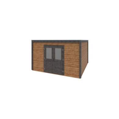 Abri de jardin en bois Nova 4.09x4.09m - 16.73m2 - Ep. 28mm - Traité
