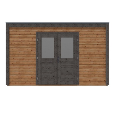 Abri de jardin en bois Nova 4.09x4.09m - 16.73m2 - Ep. 28mm - Traité 2