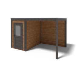 Abri de jardin en bois Veya 4.06x2.59m - 10.52m2 - Ep. 28mm - Traité