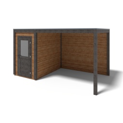 Abri de jardin en bois Veya 4.56x2.59m - 11.81m2 - Ep. 28mm - Traité