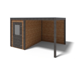 Abri de jardin en bois Veya 4.06x3.09m - 12.55m2 - Ep. 28mm - Traité
