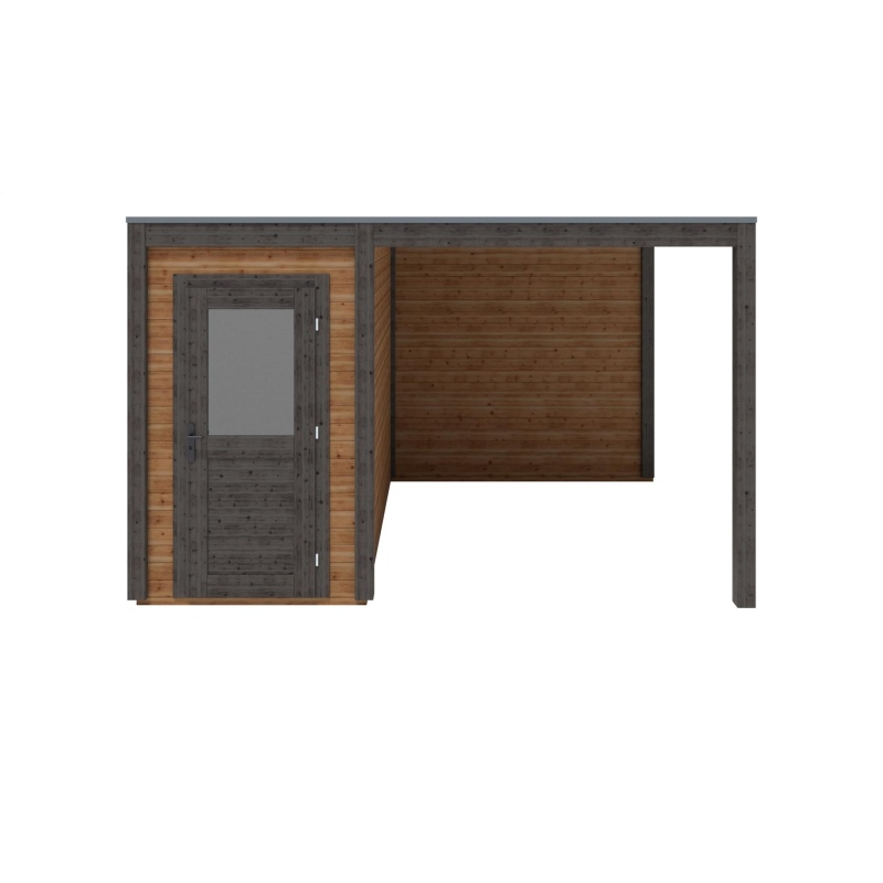 Abri de jardin en bois Veya 4.06x3.09m - 12.55m2 - Ep. 28mm - Traité