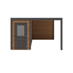 Abri de jardin en bois Veya 4.06x3.09m - 12.55m2 - Ep. 28mm - Traité