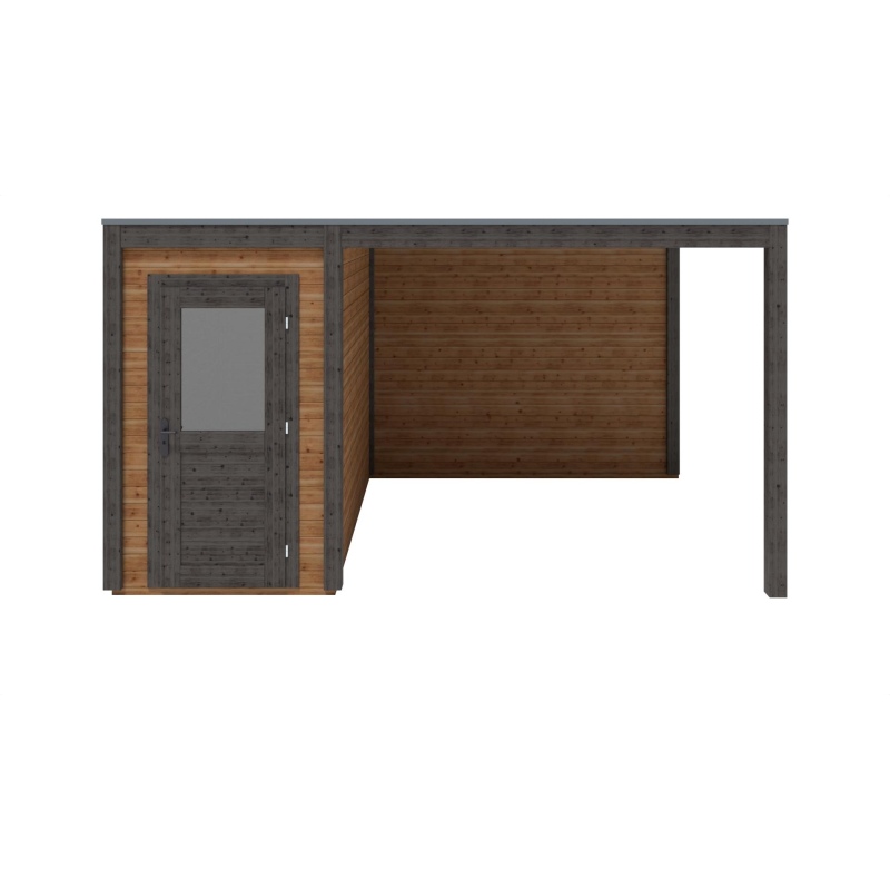 Abri de jardin en bois Veya 4.56x3.09m - 14.09m2 - Ep. 28mm - Traité