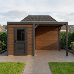 Abri de jardin en bois Luma 5.06x2.59m - 13.11m2 - Ep. 28mm - Traité