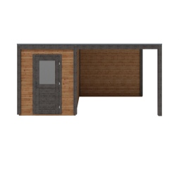 Abri de jardin en bois Luma 5.06x2.59m - 13.11m2 - Ep. 28mm - Traité