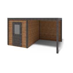 Abri de jardin en bois Luma 4.56x3.09m - 14.09m2 - Ep. 28mm - Traité
