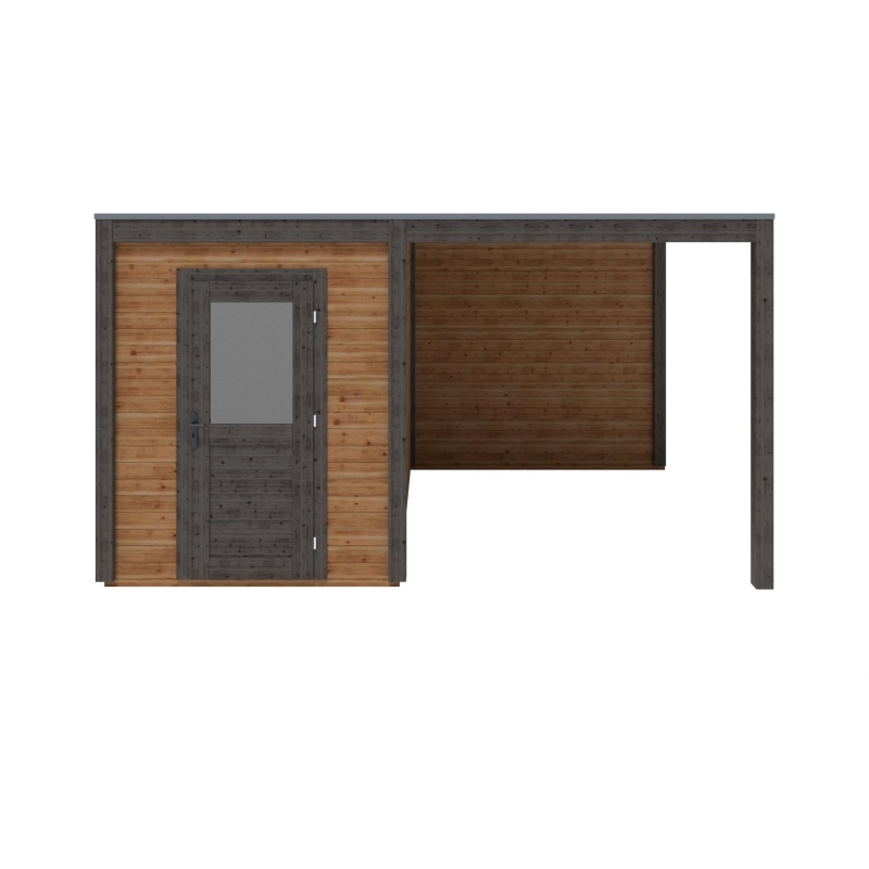 Abri de jardin en bois Luma 4.56x3.09m - 14.09m2 - Ep. 28mm - Traité