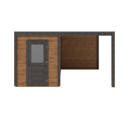 Abri de jardin en bois Luma 4.56x3.09m - 14.09m2 - Ep. 28mm - Traité
