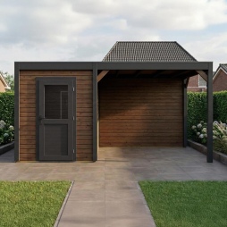 Abri de jardin en bois Luma 6.06x3.09m - 18.73m2 - Ep. 28mm - Traité