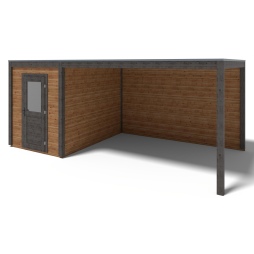 Abri de jardin en bois Luma 6.06x3.09m - 18.73m2 - Ep. 28mm - Traité