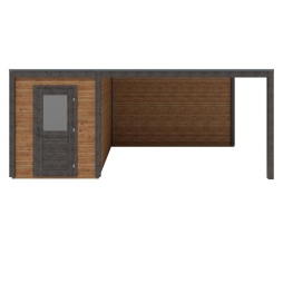 Abri de jardin en bois Luma 6.06x3.09m - 18.73m2 - Ep. 28mm - Traité