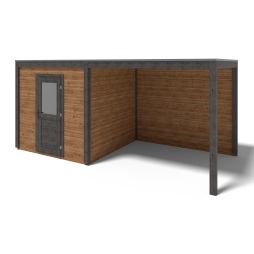 Abri de jardin en bois Nexa 5.56x2.59m - 14.4m2 - Ep. 28mm - Traité