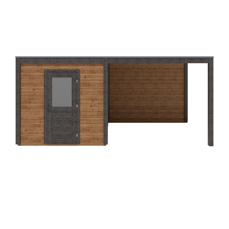 Abri de jardin en bois Nexa 5.56x2.59m - 14.4m2 - Ep. 28mm - Traité
