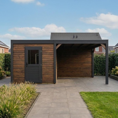 Abri de jardin en bois Nexa 5.06x3.09m - 15.64m2 - Ep. 28mm - Traité