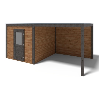 Abri de jardin en bois Nexa 5.56x3.09m - 17.18m2 - Ep. 28mm - Traité 2