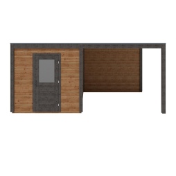 Abri de jardin en bois Nexa 5.56x3.09m - 17.18m2 - Ep. 28mm - Traité