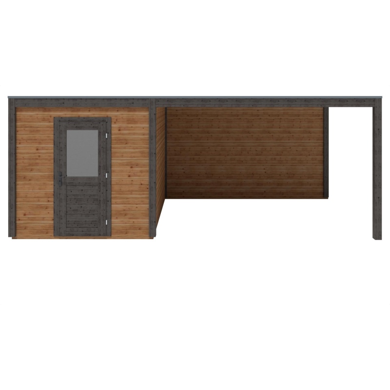 Abri de jardin en bois Nexa 6.56x3.09m - 20.27m2 - Ep. 28mm - Traité