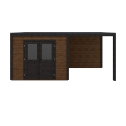 Abri de jardin en bois Sora 5.56x2.59m - 14.4m2 - Ep. 28mm - Traité