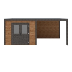Abri de jardin en bois Sora 6.06x2.59m - 15.7m2 - Ep. 28mm - Traité