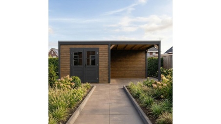 Abri de jardin en bois Sora 6.06x3.09m - 18.73m2 - Ep. 28mm - Traité