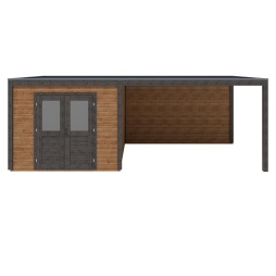 Abri de jardin en bois Sora 7.06x3.09m - 21.82m2 - Ep. 28mm - Traité