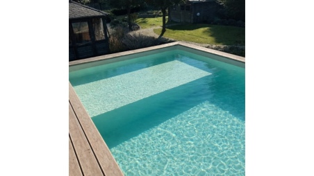 Piscine en bois NEMO 4.3 x 3 - H.1.31 m avec plage, sable, fixations à visser