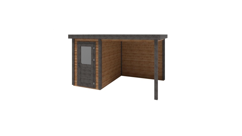 Abri de jardin en bois Mira 4.06x2.59m - 10.51m2 - Ep. 28mm - Traité