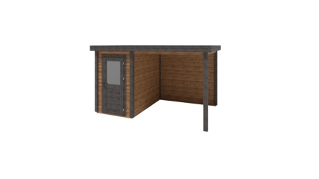 Abri de jardin en bois Mira 4.06x2.59m - 10.51m2 - Ep. 28mm - Traité