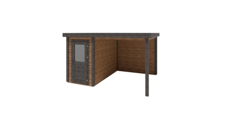 Abri de jardin en bois Mira 4.06x3.09m - 12.54m2 - Ep. 28mm - Traité