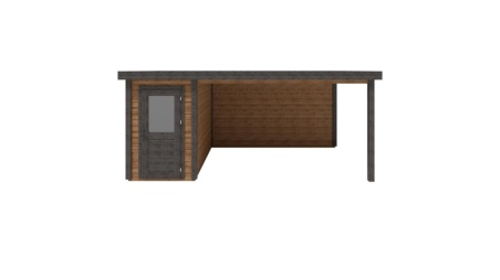 Abri de jardin en bois Mira 5.56x3.09m - 17.18m2 - Ep. 28mm - Traité