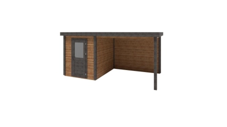 Abri de jardin en bois Vala 5.06x2.59m - 13.1m2 - Ep. 28mm - Traité