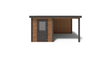 Abri de jardin en bois Vala 4.56x3.09m - 14.09m2 - Ep. 28mm - Traité